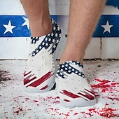 economico Scarpe a stampa grafica-Per uomo Scarpe da ginnastica Mocassini e Slip-Ons Scarpe casual da uomo Stampa scarpe Scarpe Flyknit Per sport Informale Esterno Giornaliero Giornata dell&#039;indipendenza A maglia Retato Traspirante