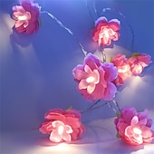abordables Guirlandes lumineuses à piles-Guirlande lumineuse à LED pour réception de mariage élégante – guirlande lumineuse à piles 1,5 m 10 LED/3 m 20 LED lanternes romantiques pour la décoration intérieure