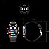 Χαμηλού Κόστους Smartwatch-QS39 Εξυπνο ρολόι 1.32 inch Έξυπνο ρολόι Bluetooth ΗΚΓ + PPG Παρακολούθηση θερμοκρασίας Βηματόμετρο Συμβατό με Android iOS Γυναικεία Άντρες Μεγάλη Αναμονή Κλήσεις Hands-Free Αδιάβροχη IP 67