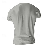 cheap Casual Henley Tee-Men&#039;s Button T Shirt T Shirt Henley Shirt Tee Short Sleeve V Neck Spring &amp; Summer Plain Pit Strip Fashion Designer Basic Vacation Street Going out Wine Black White Top Tee for Men