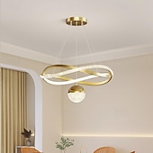 billige Sirkeldesign-moderne krystall LED lysekrone for stue spisestue soverom hjem utskiftelig gull sirkel ring hengende pendel lys