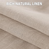 economico Tende impermeabili-Tenda da esterno impermeabile per patio, aspetto lino, resistente, per interni ed esterni, solida tenda con occhiello, serie Ikea, con isolamento termico, per bloccare la luce solare, per