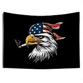 cheap 4th of July-4th of July Independence Day Hanging Tapestry Wall Art Large Tapestry Mural Decor Photograph Backdrop Blanket Curtain Home Bedroom Living Room Decoration Great Eagle