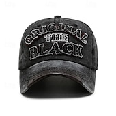 billige Baseballcaps for menn-Herre Baseballcaps Solhatt Trucker Hat Svart Navyblå Bomull Broderi Årgang Mote Fritid Gate Daglig Bokstaver Justerbare Solkrem Pustende