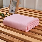 baratos Cobertores &amp; Mantas-Cobertor de resfriamento de fibra de bambu, capa macia para sofá, quarto, ar condicionado, verão, cobertor de respiração fresco