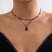 cheap Necklaces-Choker Necklace Rhinestones Women&#039;s Simple Gothic Classic Cool irregular Necklace For Party Halloween Club