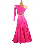 voordelige Ballroom danskleding-Ballroomdansen Kleding Kristallen / Bergkristallen Dames Prestatie Alledaagse kleding Lange mouw Spandex