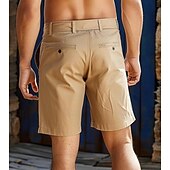 お買い得  メンズエリートショーツ-男性用 カーゴパンツ ボタン リーフ柄 高通気性 耐久性 ショート フォーマル アウトドア パーティー 旅行度假风 ホリデー カーキ色 マイクロエラスティック