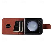 halpa Samsung-kotelot-puhelin Etui Käyttötarkoitus Samsung Galaxy Z-kääntö 7 Z Flip 6 Z Flip 5 Z Flip 4 Z Flip 3 Läppäkotelo Koko vartalon suoja Korttipaikka Iskunkestävä Retro PC PU-nahka