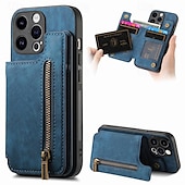 Χαμηλού Κόστους iPhone Θήκες-τηλέφωνο tok Για iPhone 16 15 14 Pro Max Plus iPhone 13 12 11 Pro Max Mini Πίσω Κάλυμμα με βάση στήριξης Υποδοχή κάρτας Ανθεκτική σε πτώσεις Ρετρό TPU PU δέρμα