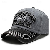 billige Baseballcaps for menn-Herre Baseballcaps Solhatt Trucker Hat Svart Navyblå Bomull Broderi Årgang Mote Fritid Gate Daglig Bokstaver Justerbare Solkrem Pustende