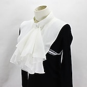 levne Příslušenství a další-Retro Rokoko Viktoria Tarzı Jabot Neck Pevná barva Dámské předvečer Všech svatých Karneval Plesová maškaráda Párty Karneval v Benátkách Dospělí Límeček