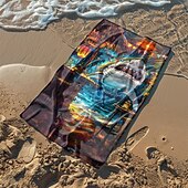 Недорогие наборы пляжных полотенец-пляжное полотенце летние пляжные одеяла из 100% микроволокна дышащие удобные одеяла