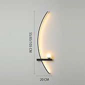 tanie Kinkiety wewnętrzne-Nowoczesna sypialnia salon 55/83/105cm kinkiet led minimalistyczne paski dekoracyjny kinkiet ścienny do sypialni lampka nocna gabinet oświetlenie wewnętrzne domu 85-265v