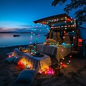 お買い得  ソーラーストリングライト-防水ソーラー点滅ストリングライト、クリスマスの街路樹用の 100 フィートのストリングライト&amp;amp;休日の飾り