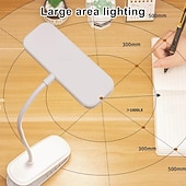 billige Leselys-1 stk 360° fleksibelt arbeidsrom med klemme skrivebordslampe sammenleggbar nattbordslampe for soverommet studere lesing kontorarbeid led touch øyebeskyttelse læring sove og dedikerte skrivebordslamper