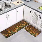 economico Tappeti corridoio-girasoli in legno plat zona tappeto cucina tappetino antiscivolo a prova di olio tappetino soggiorno tappeto indoor outdoor mat arredamento camera da letto tappetino da bagno tappeto d'ingresso porta