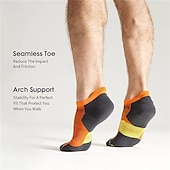 abordables calcetines de hombre-Hombre Paquete de 6 Paquetes múltiples Calcetín Calcetines hasta el Tibio Calcetines Cortos Calcetines para correr Calcetines informales Negro Blanco Color Bloque de color Deporte Diario Vacaciones