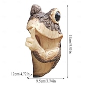cheap Garden Sculptures&amp;Statues-Tree Sculpture Adorable Frog Tree peeker Yard Decoration Garden peeker Tree Hugger Outdoor Statues Sloth Hug Decorations Garden