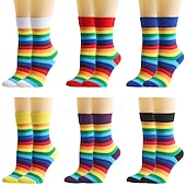 olcso Kiegészítők-LMBT LMBTQ Szivárvány Zoknik &amp; Harisnyák Felnőttek Női meleg leszbikus Pride Parade Büszkeség hónapja Álarcos mulatság Könnyű farsangi jelmez