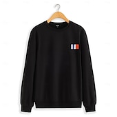 economico Felpe e Sweatshirt Elite da Uomo-Per uomo Grafico Felpe Manica Lunga Felpe Girocollo Moda Quotidiano Vacanza Ferie Primavera &amp; Autunno Nero Bianco Abbigliamento progettista S M L XL 2XL