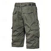 abordables Clásico-Hombre Pantalones cortos tácticos Pantalón Corto Cargo Pantalón corto Shorts para senderismo Botones Multi bolsillo Plano Listo para vestir Corto Diario Exterior Ropa de calle Moda Clásico Azul