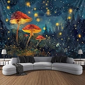 billige Trippy billedvev-sopp trehus hengende billedvev veggkunst stor billedvev veggmaleri dekor fotografi bakteppe teppe gardin hjem soverom stue dekorasjon