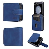 halpa Samsung-kotelot-puhelin Etui Käyttötarkoitus Samsung Galaxy Z-kääntö 7 Z Flip 6 Z Flip 5 Z Flip 4 Z Flip 3 Läppäkotelo Koko vartalon suoja Korttipaikka Iskunkestävä Retro PC PU-nahka