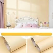 cheap Solid Color Wallpaper-Modern Vinyl Waterproof Removable Smooth Wallpaper Sticker Self-Adhesive Contact Paper for Furniture Stickers Kitchen Living Room 300x60cm