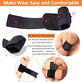 economico Bretelle &amp; Supporti-tutore per il polso, confezione da 2 fasce per il tunnel carpale per donne e uomini. Cinturini da polso per sollevamento pesi, allenamento e sollievo dal dolore. flessibile, altamente elastico,