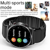 tanie Inteligentne bransoletki-696 p70 zegarek z glukometrem, inteligentny zegarek, 1,32 cala, inteligentna opaska fitness, Bluetooth, EKG + ppg, monitorowanie temperatury, krokomierz, kompatybilny z Androidem, iOS, męskie przypomnienie wiadomości, IP 67, 43 mm, koperta zegarka