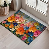 cheap Doormats-Wedding Oil Painting Flowers Doormat Non-Slip Oil Proof Rug Indoor Outdoor Mat Bedroom Decor Bathroom Mat Entrance Rug Door Mat