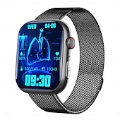 tanie Smartwatche-F100 inteligentny zegarek połączenie bluetooth 2.1 calowy duży ekran ekg hrv 24-godzinny monitor zdrowia tętna sos mężczyźni kobiety smartwatch