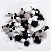 levne Antistresové pomůcky-2ks vysoce elastický gradient vánoční barevné plyšové koule diy plyšová koule dětské ručně vyráběné šperky materiál doplňky