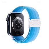זול להקות Apple Watch-רצועת ספורט מותאם ל רצועת השעון של Apple Watch 38 מ&quot;מ 40 מ&quot;מ 41 מ&quot;מ 42 מ&quot;מ 44 מ&quot;מ 45 מ&quot;מ 49 מ&quot;מ אלסטי מתכוונן ניילון רצועת שעון חלופית ל iwatch Ultra 2 Series 9 8 7 SE 6 5 4 3 2 1