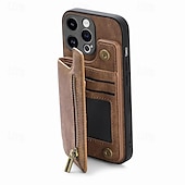 Χαμηλού Κόστους iPhone Θήκες-τηλέφωνο tok Για iPhone 16 15 14 Pro Max Plus iPhone 13 12 11 Pro Max Mini Πίσω Κάλυμμα με βάση στήριξης Υποδοχή κάρτας Ανθεκτική σε πτώσεις Ρετρό TPU PU δέρμα