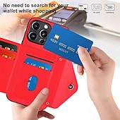 baratos Capas para iPhone-telefone Capinha Para iPhone 16 iPhone 15 Pro Max Plus iPhone 14 13 12 11 Pro Max Plus Mini SE Capa traseira Com Suporte com cordão Slot para cartão Retro TPU Couro PU