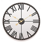 baratos Decoração de Parede-relógios de parede para sala de estar relógios de parede decorativos para decoração relógio de parede moderno espelhado com moldura de algarismos romanos relógios grandes para decoração de parede de