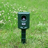 economico Sensori e allarmi di sicurezza-Repellente per animali ad ultrasuoni a energia solare: deterrente con sensore di movimento impermeabile per gatti, cani, uccelli e animali selvatici nei giardini &amp;all&#039;aperto