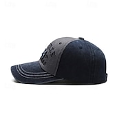 economico Cappellino da baseball da uomo-Per uomo Cappellino da baseball Cappello da sole Cappello da camionista Nero Blu Misto poliestere / cotone Con ricami Vintage Di tendenza Informale Strada Giornaliero Alfabetico Regolabile Crema