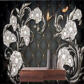 Недорогие Обои-крутые обои 3d розовые цветы обои настенная роспись настенное покрытие наклейка очистите и приклейте съемный материал ПВХ/винил самоклеящийся/клей необходимый декор стен для гостиной, кухни, ванной