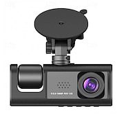 baratos DVR para automóveis-tacógrafo de três lentes com visão noturna de alta definição imagem traseira da frente e traseira do carro