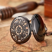 economico Accessori da campeggio-Orologio da tasca con bussola in stile vintage, attrezzatura essenziale per l&#039;alpinismo all&#039;aperto e le avventure di esplorazione