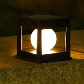 preiswerte Bodenlichter-Solarsäulenkopflampe für den Außenbereich, wasserdicht, Zaunlicht, Solarpfostenleuchten, Gartenstufen-Rasengarten, Landschaftsdekorationsbeleuchtung