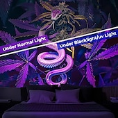 economico Arazzi Blacklight-arazzo a luce nera uv reattivo fosforescente festa fosforescente neon donna marijuana psichedelico psichedelico nebbioso appeso arazzo arte murale per soggiorno