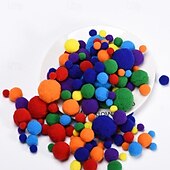 levne Antistresové pomůcky-2ks vysoce elastický gradient vánoční barevné plyšové koule diy plyšová koule dětské ručně vyráběné šperky materiál doplňky