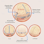 economico Parrucche lace sintetiche-Parrucca in pizzo sintetico Ondulato Stile 28 pollice Biondo Parte di mezzo T parte Parrucca Da donna Parrucca Bianco crema