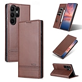 Недорогие Чехлы для Samsung-телефон Кейс для Назначение SSamsung Galaxy S24 S23 S22 S21 S20 Ultra Plus FE А55 А35 А25 А15 5Г A54 A34 A14 S25 Ультра Кошелек для карт Магнитный Полная защита тела Откидная подножка Ретро