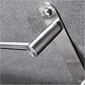 cheap Towel Bars-3-Tier Towel Rail with Hooks for Bathroom Wall Mounted Stainless Steel Towel Bar Brushed Nickel Towel Rack Rustproof Towel Bar 40/50/60CM(Silvery)