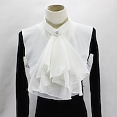 levne Příslušenství a další-Retro Rokoko Viktoria Tarzı Jabot Neck Pevná barva Dámské předvečer Všech svatých Karneval Plesová maškaráda Párty Karneval v Benátkách Dospělí Límeček